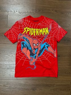Marvel Spider-man Red T-shirt Sz M & S