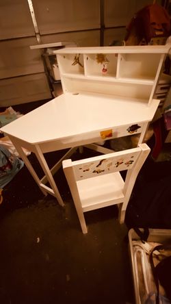 White Kids Desk and Chair Set for free