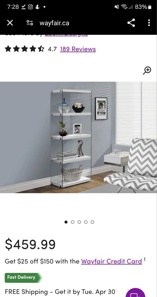 Bookcase shelf $100 (2x)