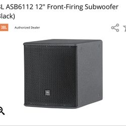 JBL ASB6112 12" Front-Firing Subwoofer (Black)