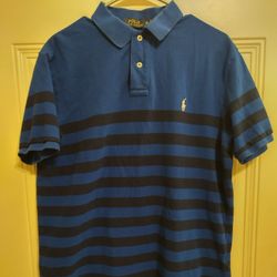 🐎Polo Ralph Lauren Shirt Large XL Preowned Striped BG22