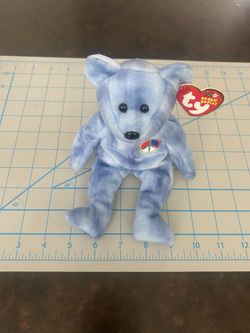Peace Bear Beanie Baby - Good Condition