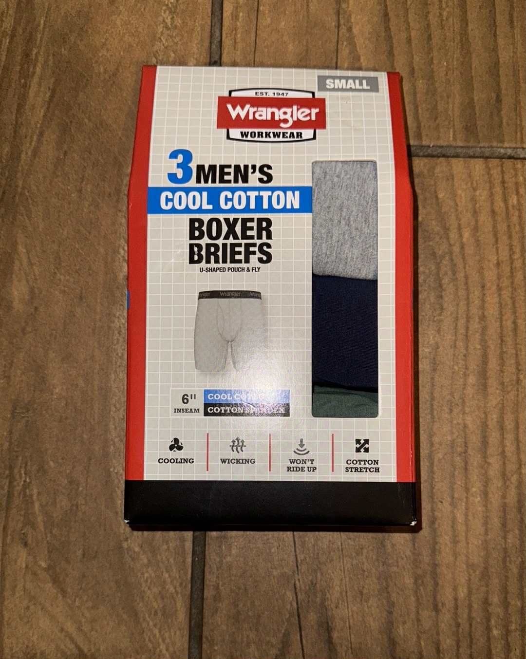 Wrangler Men's Cool Cotton Boxer Briefs (3) 3 packs