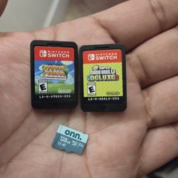 Nintendo switch games Mario and SD Card $100