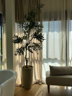 Artificial potted olive tree