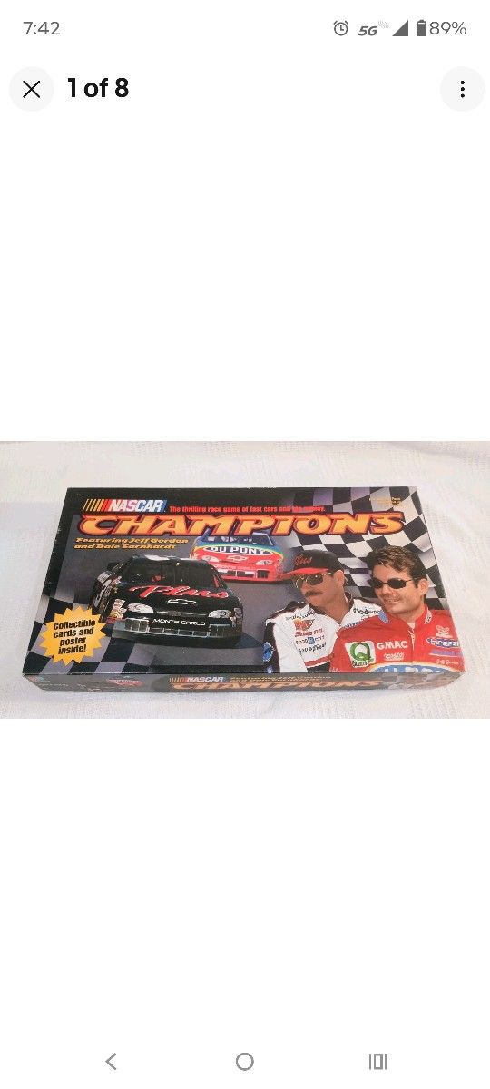 NASCAR Champions Board Game by Milton Bradley Jeff Gordon & Dale Earnhardt