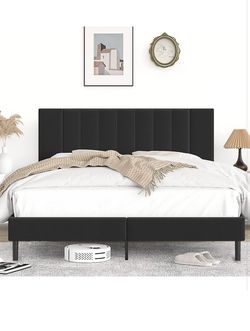 Black Velvet King Bedframe