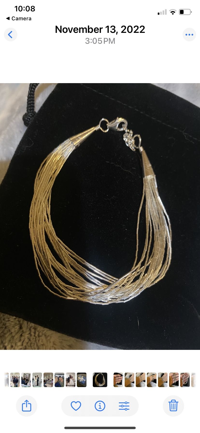 Sterling Silver Multi Strand Layered Liquid SilverBracelet - new!