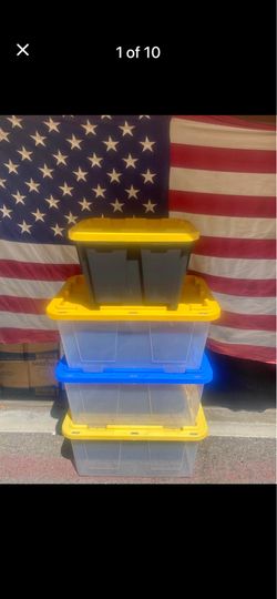 Stackable totes/Bins heavy duty 27 gallon capacity