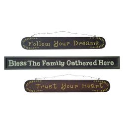 Set Of 3 Wall Plaques 24in - 34in Farmhouse
