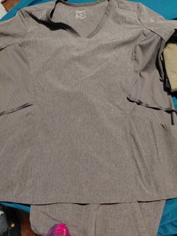 Grey Scrubs 2X Top, 3X Pants