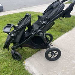 City Select Double Stroller With 2 Seats, Keyfit Car Seat Plus Stroller Adapter And 2 Bases