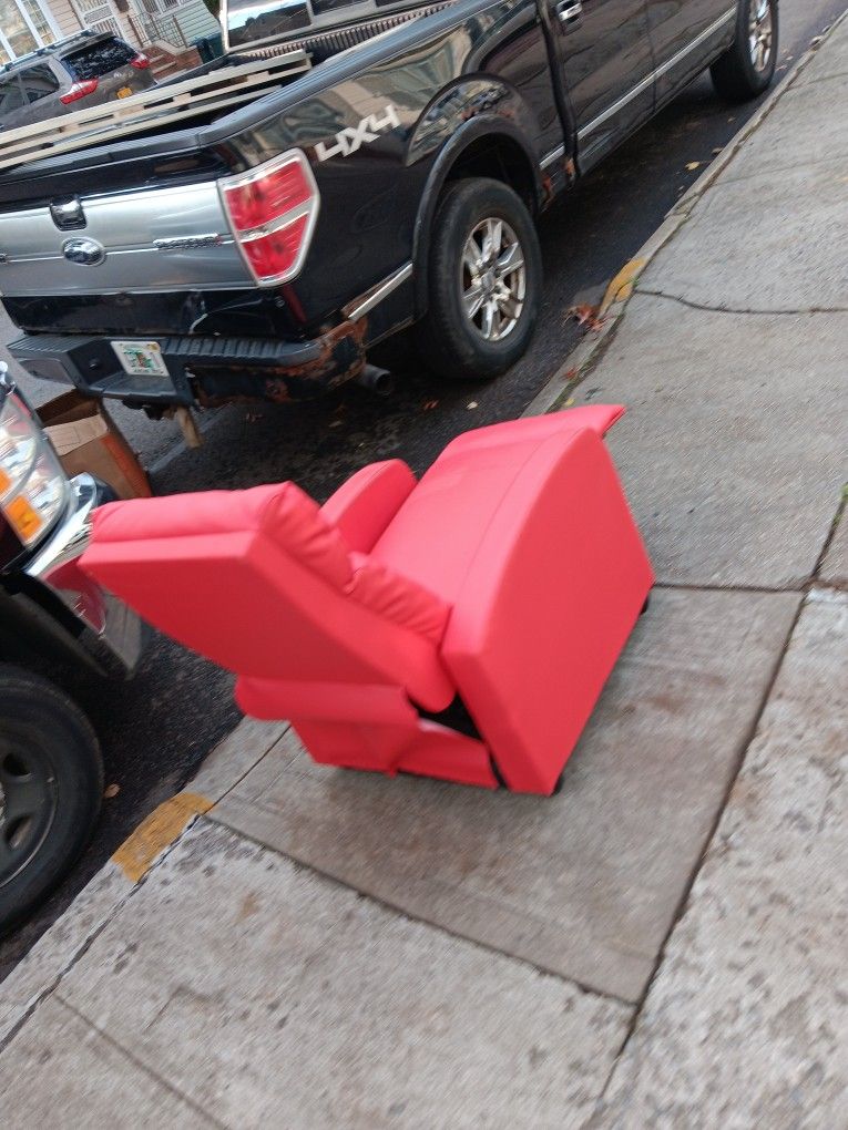 Red Leather Recliner 