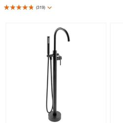 New AKDY
1-Handle Freestanding Floor Mount Tub Faucet Bathtub Filler Hand Shower Matte Black. Retails $320 With Taxes!Others Avail. Look At My Profile