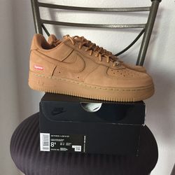 NEW Supreme Nike Air Force 1 Low SP Wheat 