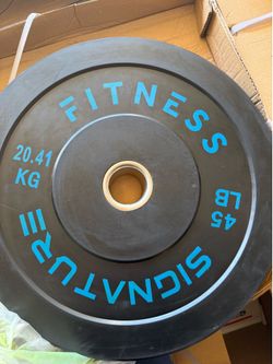 45lb plates, 25lb plates and 35lb plates