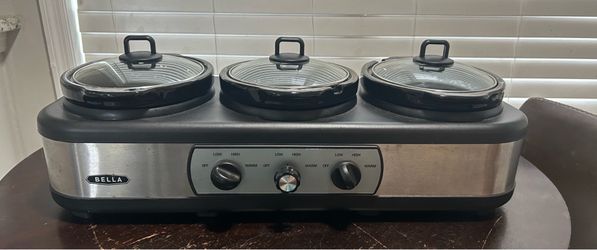 Bella Triple Slow Cooker Buffet Server – 3 Crock Pot