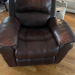 Leather Manual Recliner 