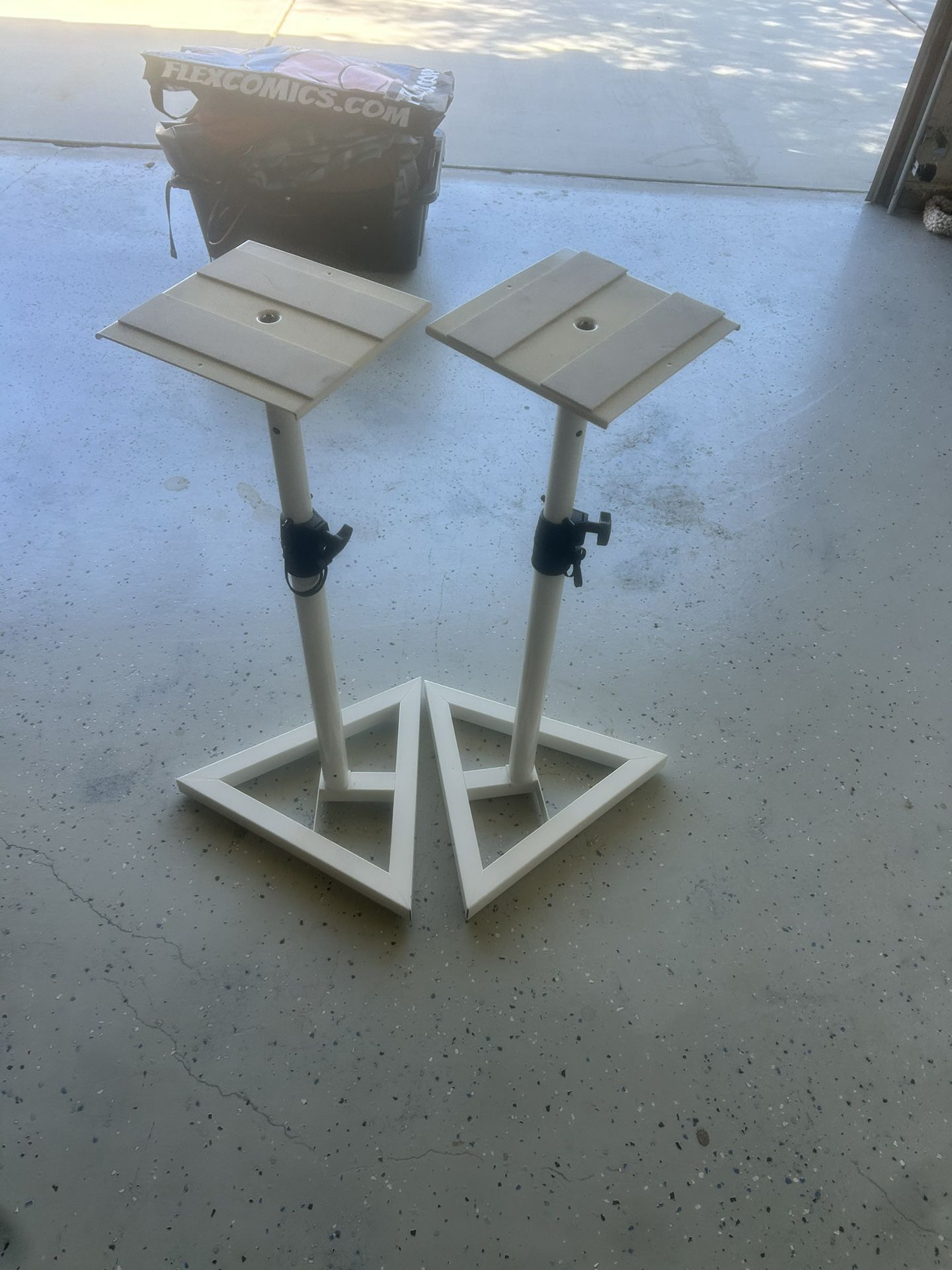 White Monitor Stands