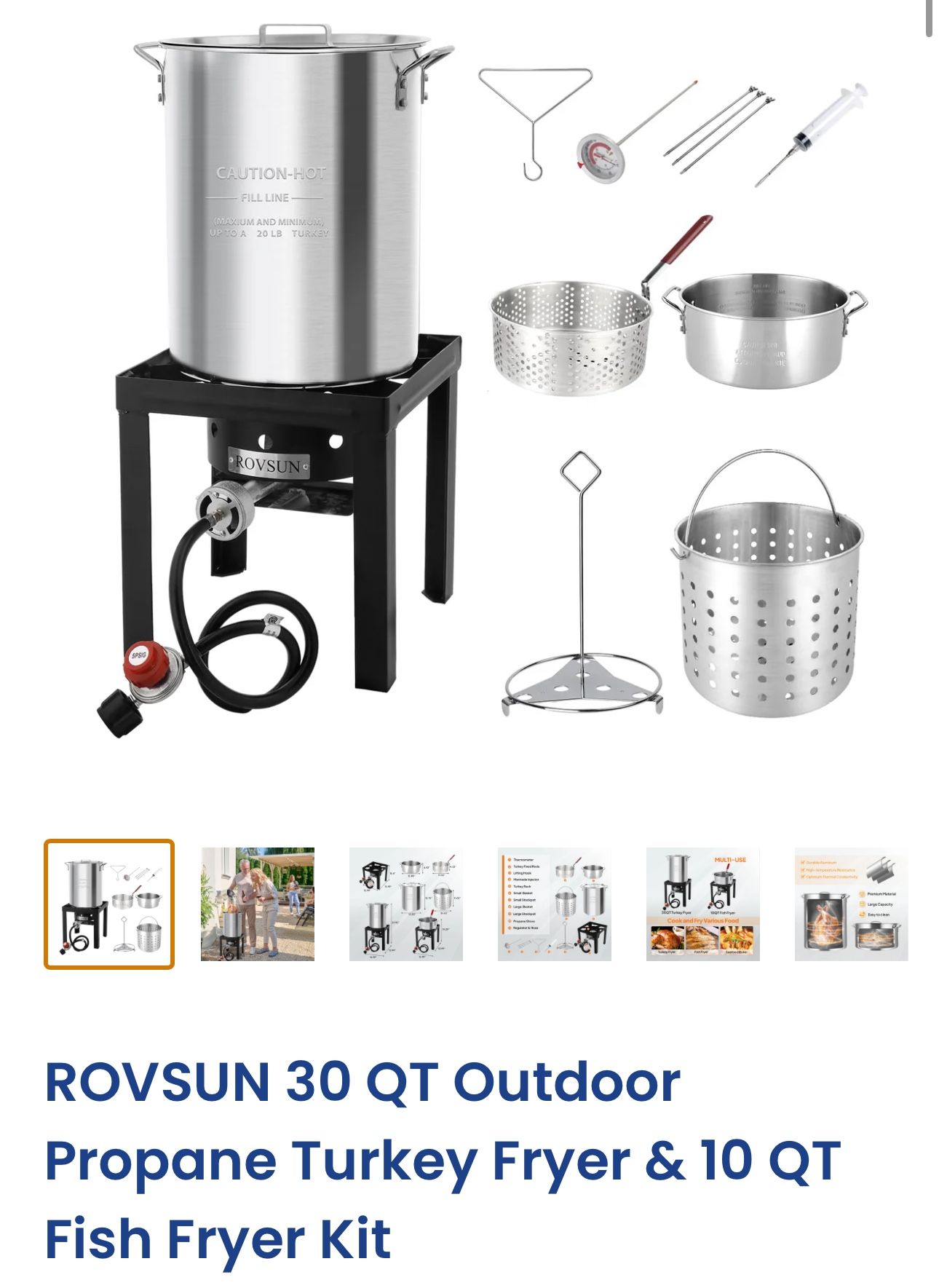 30 QT Outdoor Propane Turkey Fryer