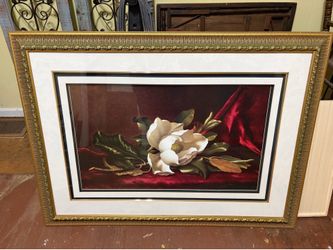 Framed Magnolia Blossom Still Life Print