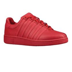 K-Swiss men size 10 Classic all red leather sneaker throwbacks minimalist.