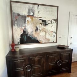 Wood Media Storage Console
