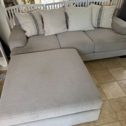 Living Spaces Grey Couch 