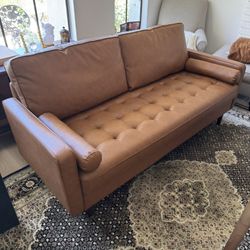  Faux Leather Sofa