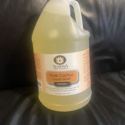 Pure Castile Liquid Soap, ORANGE, 1 Gallon - Multipurpose: Hands, Face, Body, Laundry, Dishes & More