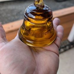 Amber Glass Telephone Insulator 