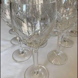 Set of 12 Lucerne Crystal by Waterford 8.5" Wine Goblets