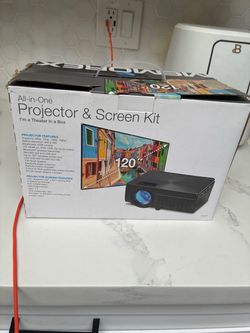 NEW Memorex All-in-One Projector & 120" Screen Kit (MPJ302VP)