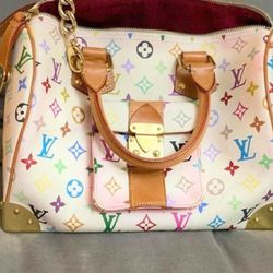 Authentic Louis Vuitton Murakami Multicolor Speedy Bag