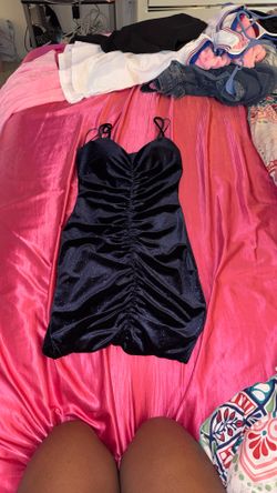 Navy Blue Glitter Dress 