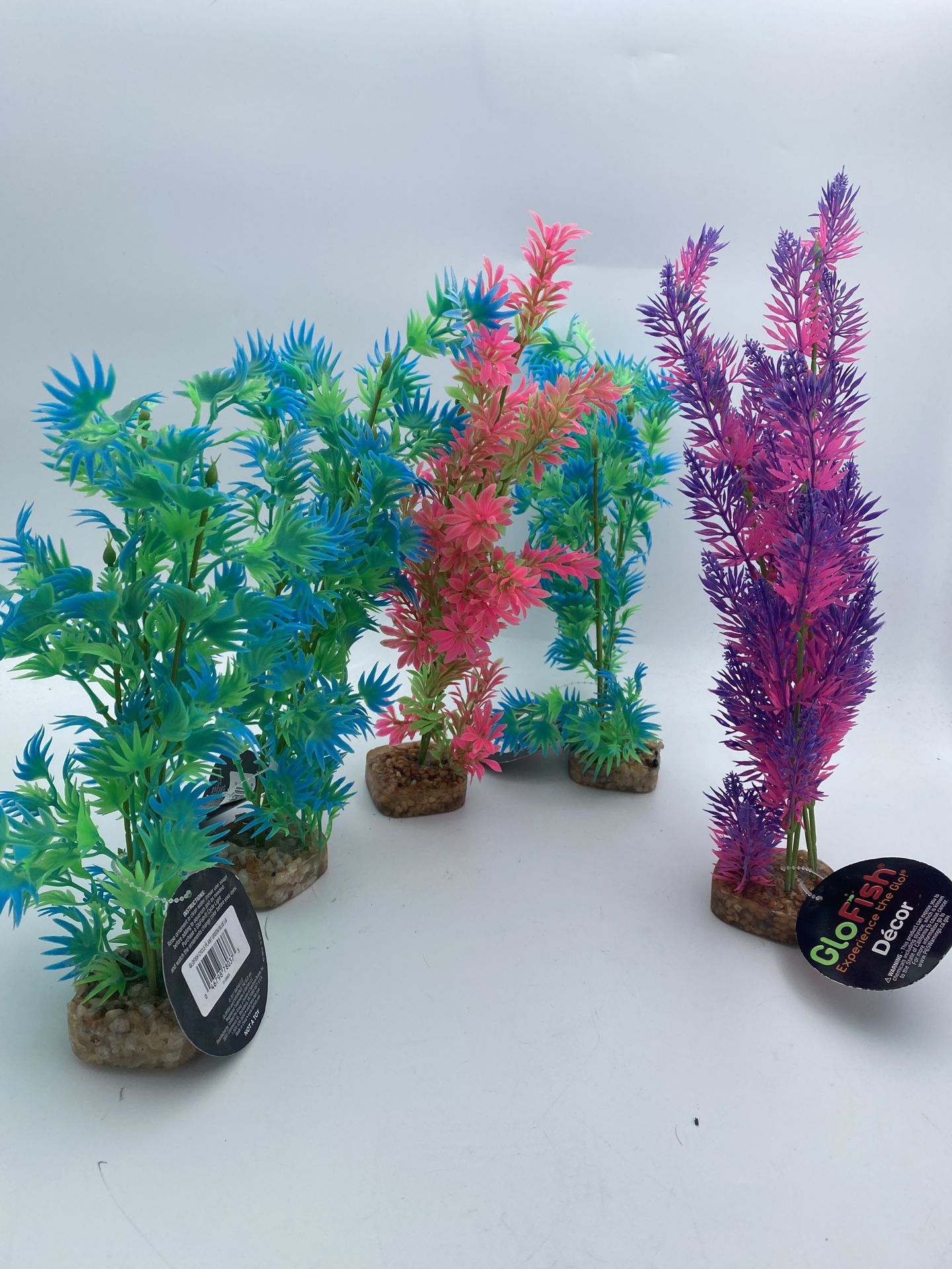 5 Glo fish Aquarium Plants