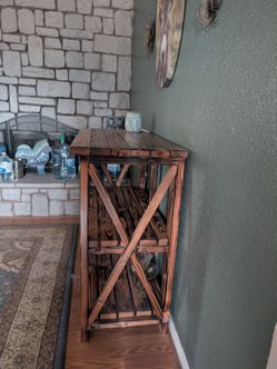 Custom burnt wood shelf