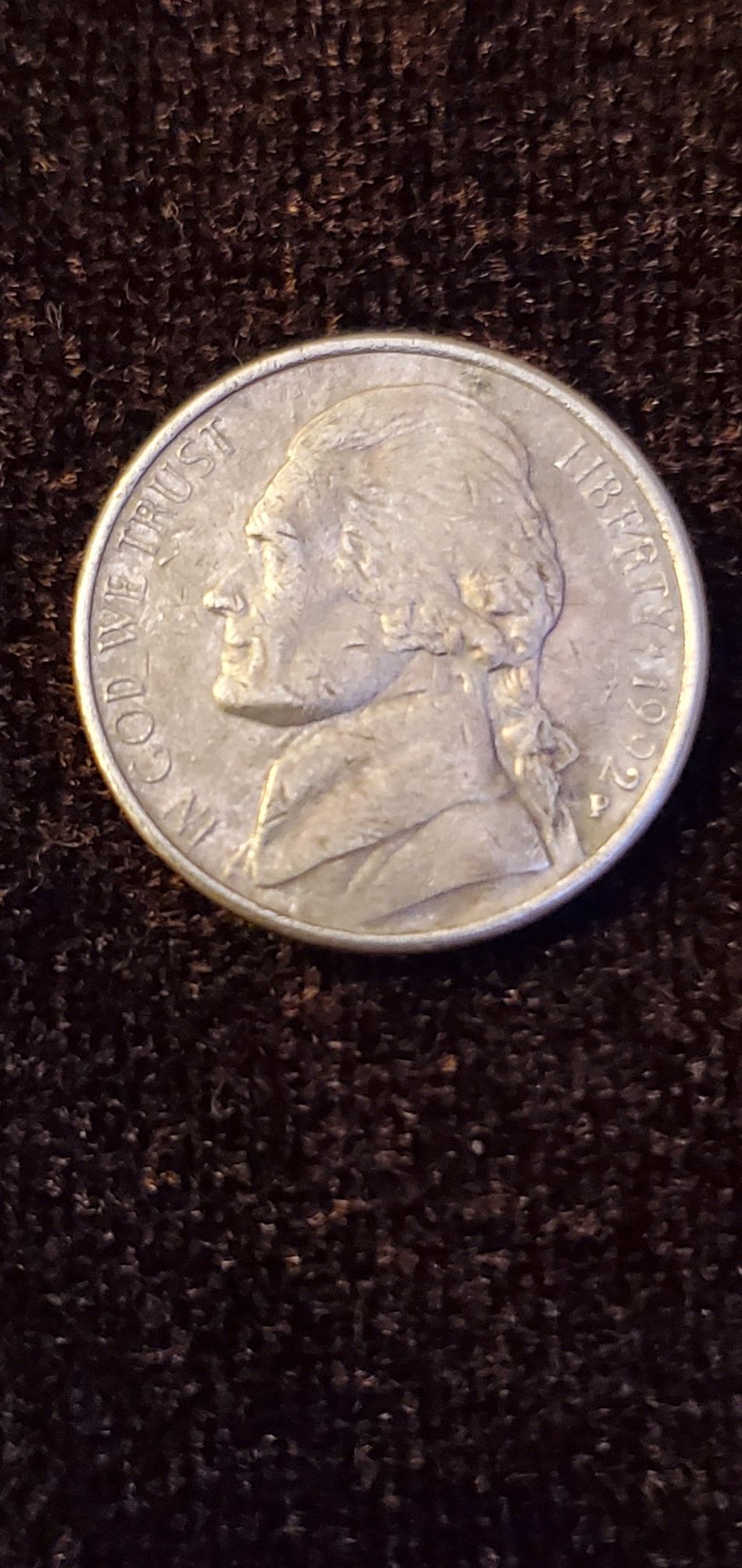 Rare 1992 P Jefferson Nickel