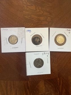 Vintage US Coin Lot 1940s Mercury Dimes & More