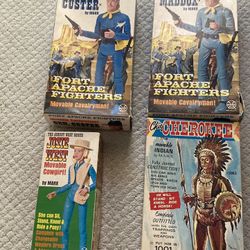 Vintage Johnny West toy collection 1960s 70s action figures dolls g.i. era cowboy military 