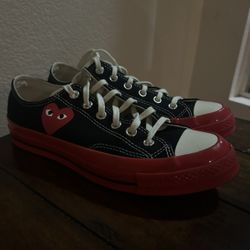 Cdg play - X converse Red sole canvas 