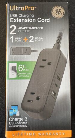 GE UltraPro USB-Charging Extension Cord