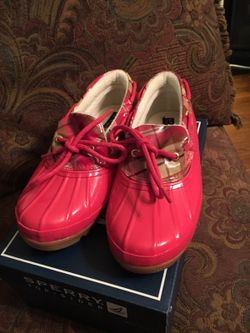 Brand New Sperry Hot Pink Duck Shoes