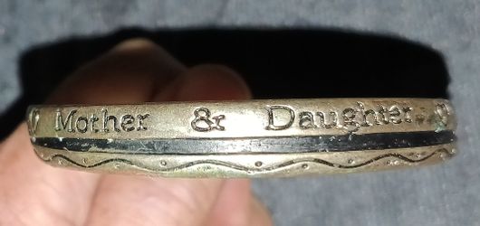 Brass Mother And Daughter Everlasting Bond Bracelet $15.00