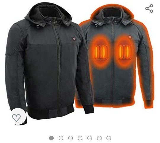 Men's heated hoodie jacket for motorcycle