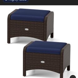  Target Ottomans (2) Brand New - Navy