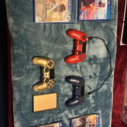 PS4 Controllers And Games With Storage Device 