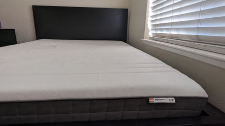 IKEA MALM Full Bed Frame with 4 Drawers & Morgedal Mattress - Excellent Condition