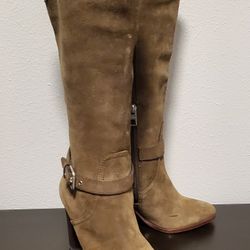 Women's Coach BEVERLY Suede Midcalf Boots Size 6B