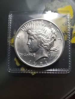 Rare 1921 Peace Dollar, Superb Gem Brilliant Uncirculated. Rare High Grade.